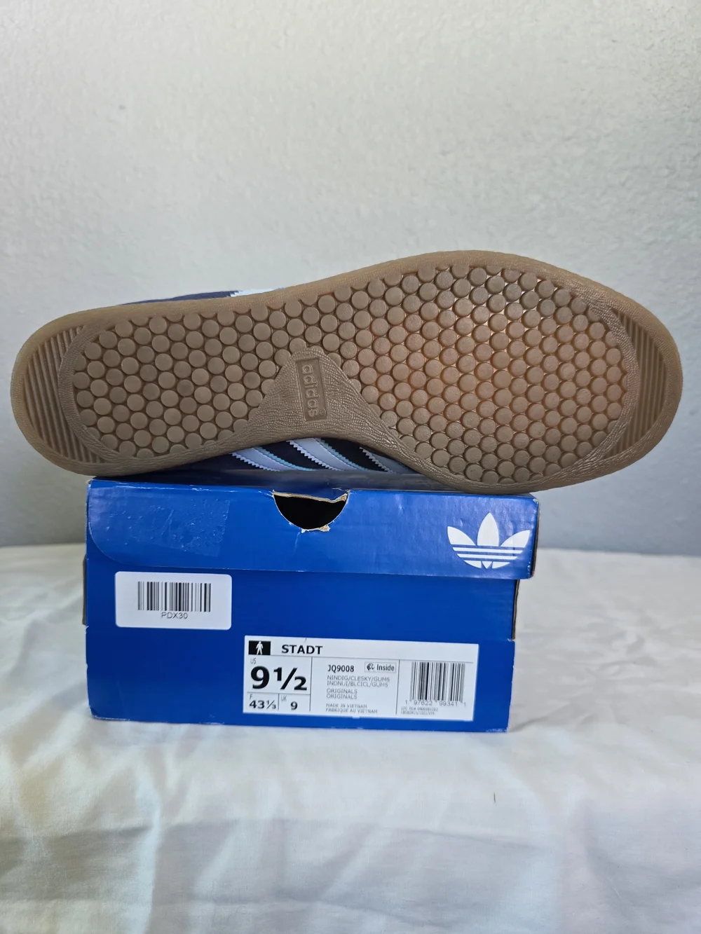 adidas Men’s Stadt Suede Sneakers in Navy and Light Blue